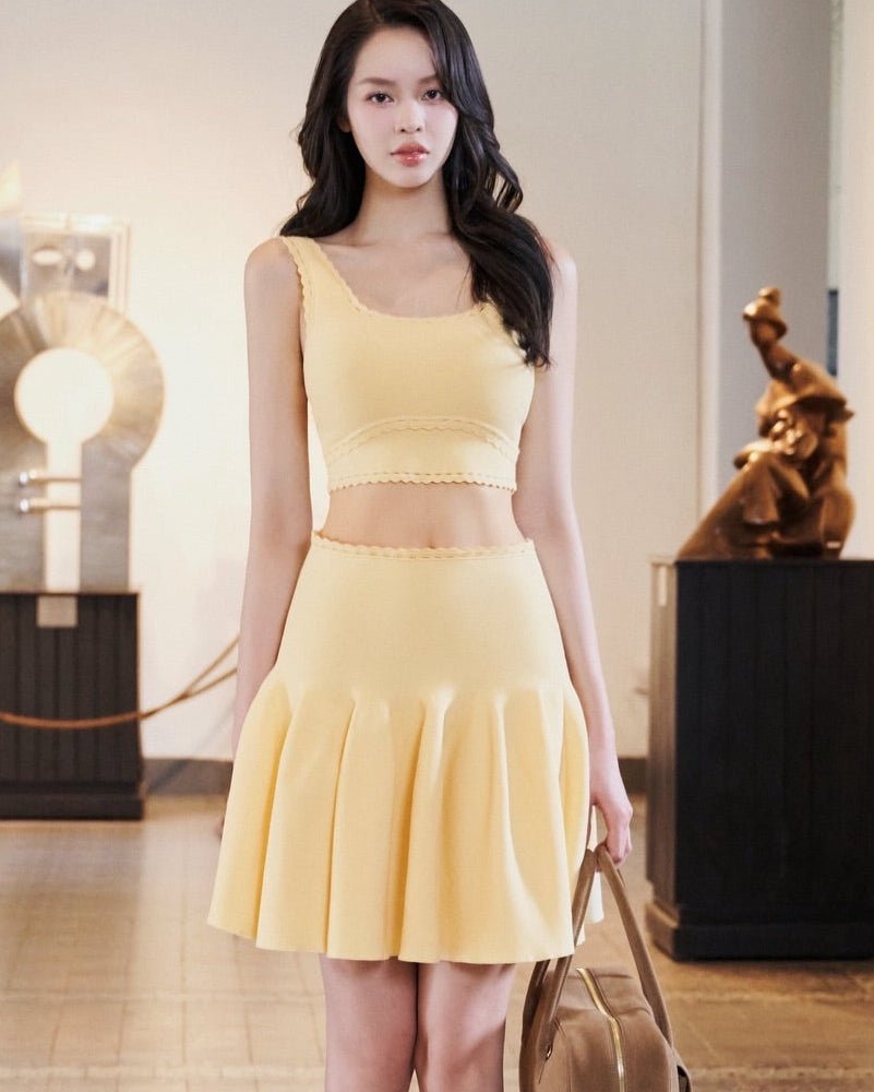 SOERA Ruth Ribbed Knit Skirt Set - Skirt Set - SOERA-069123-S-OS-86403 Top S