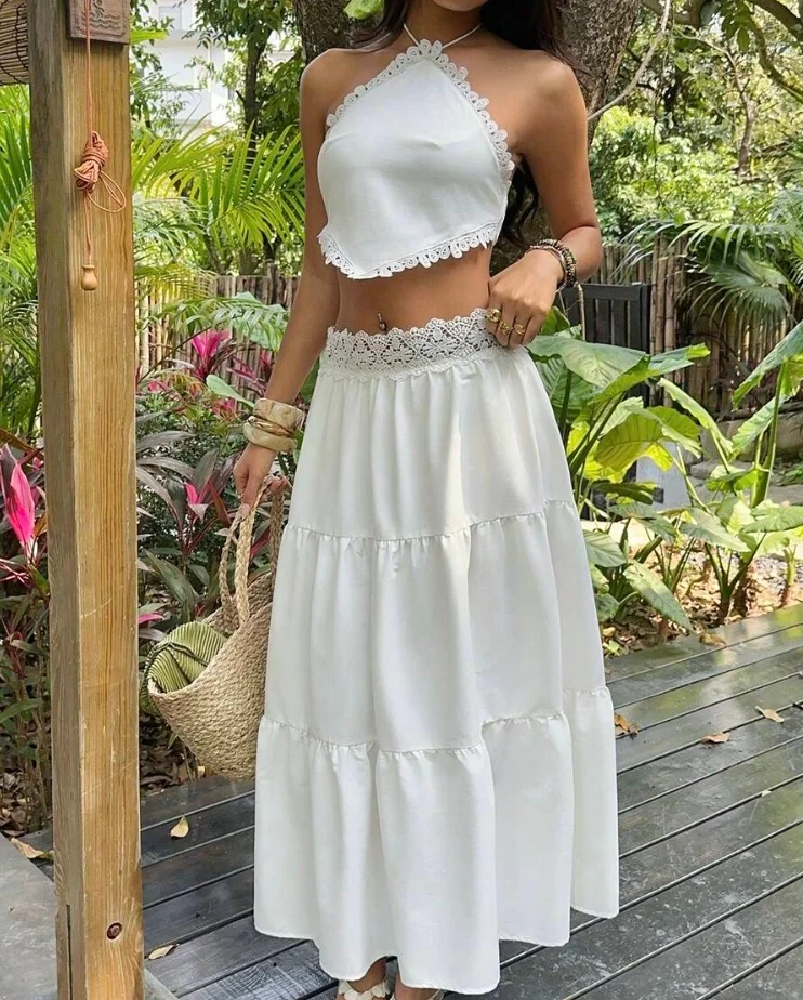 SOERA Helena Ethereal Linen Top Skirt Set - Skirt Set - SOERA-350467-DEF-OS-73477 L