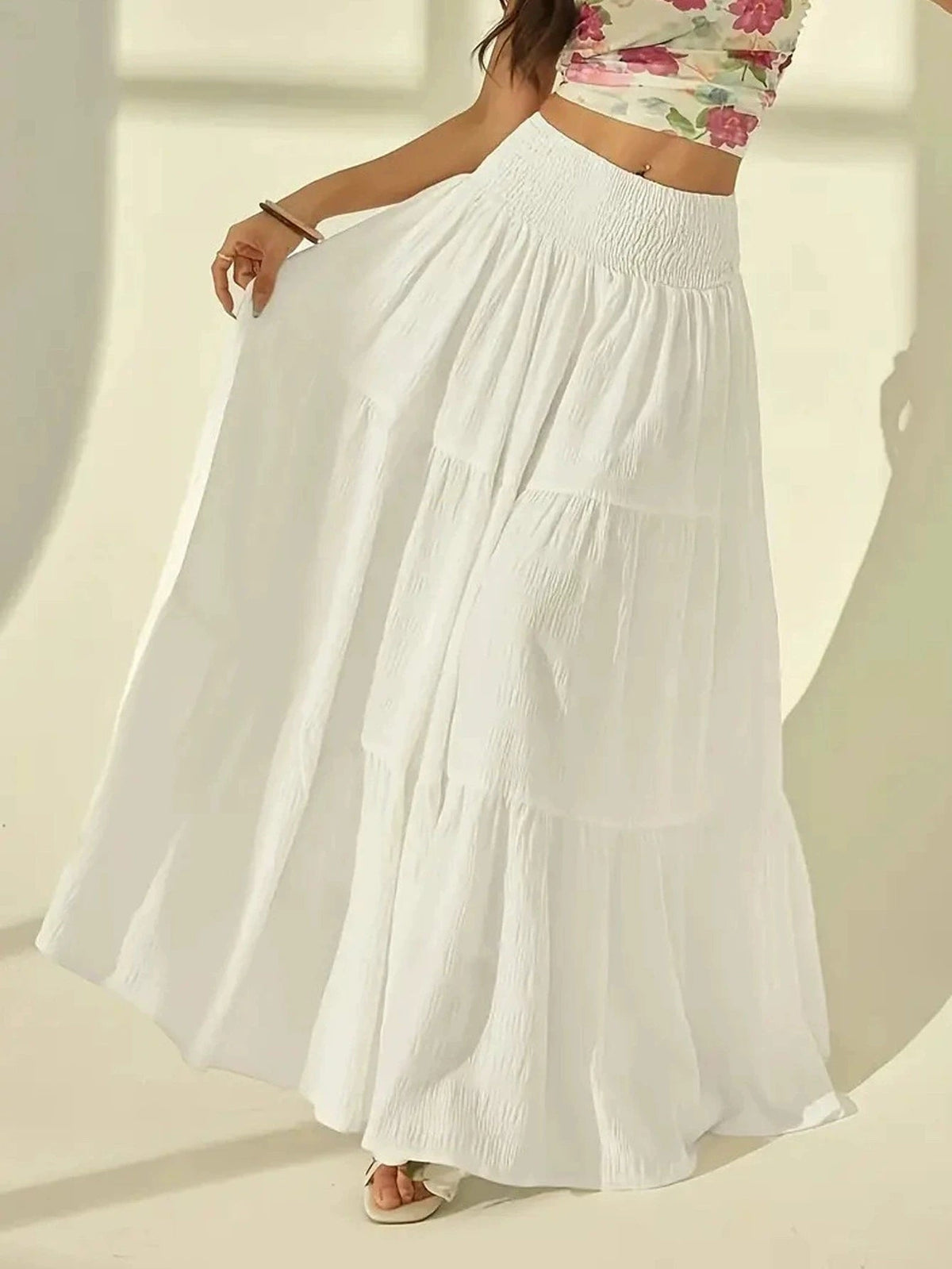 Calla Stufenrock Maxi Elastischer Bund