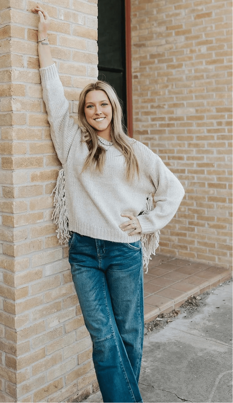 SOERA Kelly Tassel Knit Sweater - Sweater - SOERA-055747-GRE-S-47011 S