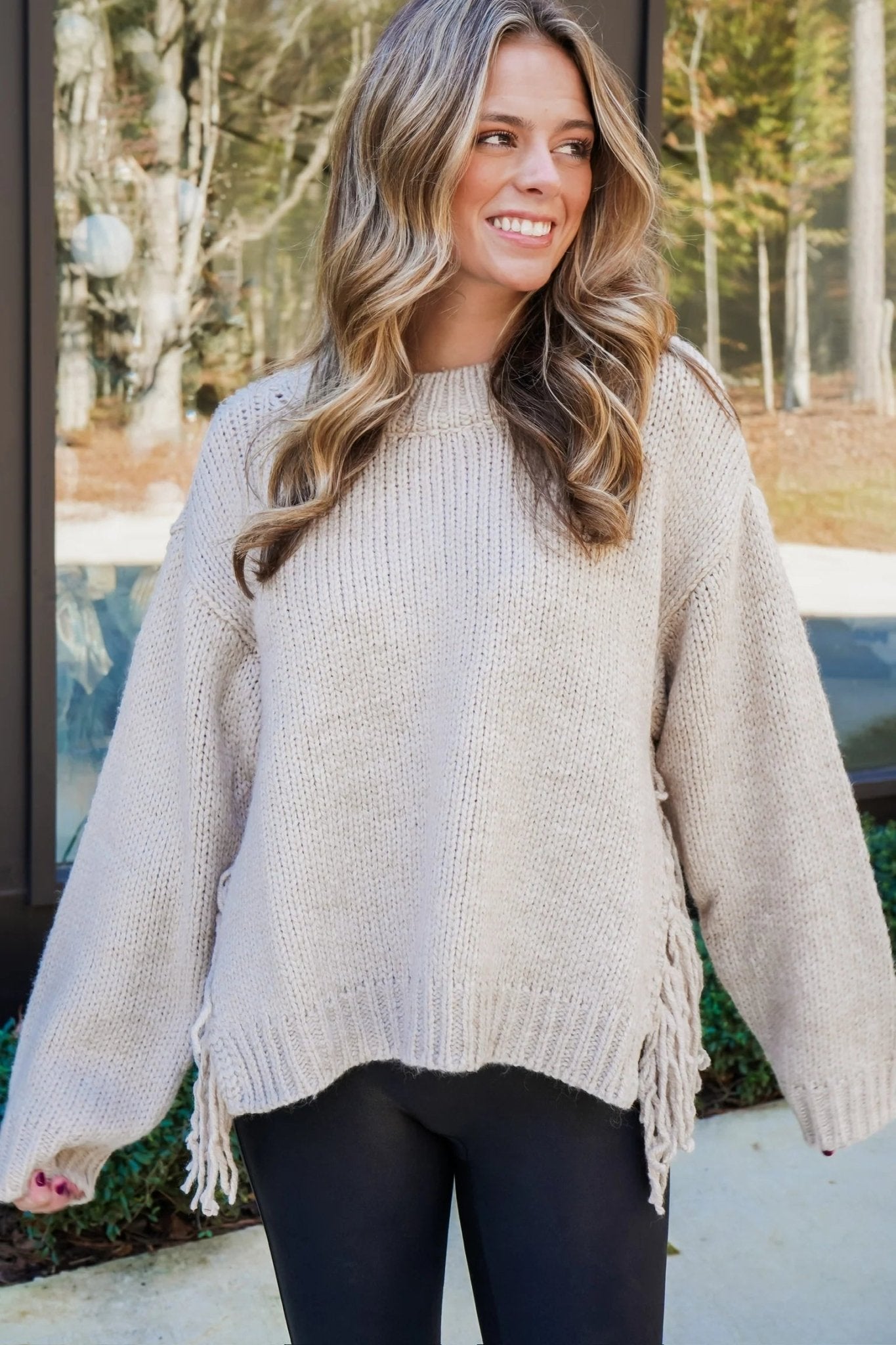 SOERA Kelly Tassel Knit Sweater - Sweater - SOERA-055747-GRE-S-47011 S