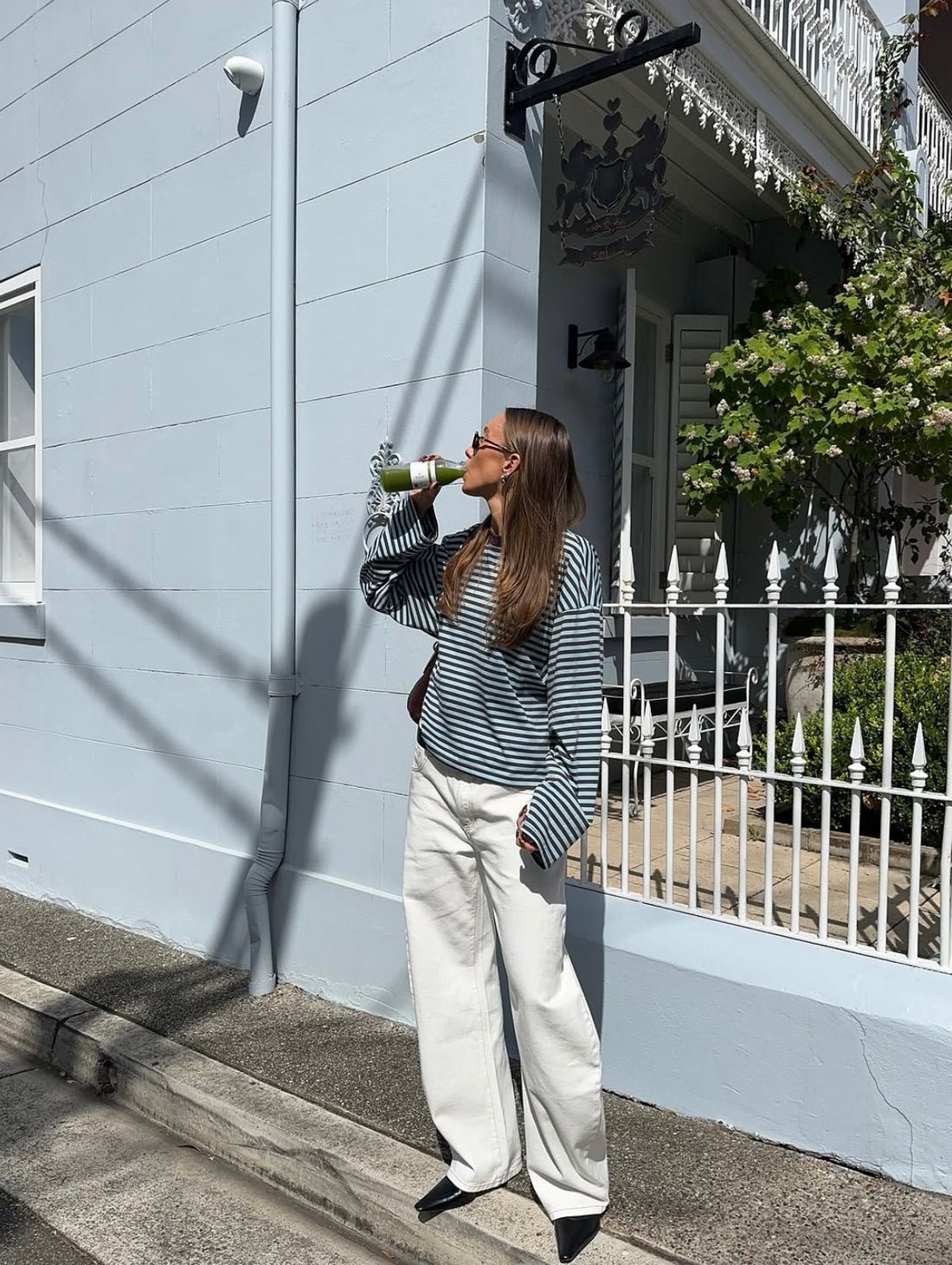 SOERA Vivien Striped Oversized Knit Sweater - Sweater - SOERA-362307-TUR-XS-40067 Turquoise XS