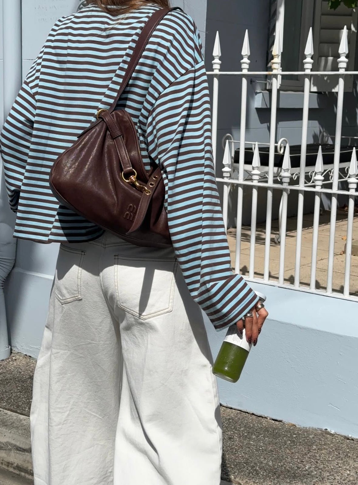 SOERA Vivien Striped Oversized Knit Sweater - Sweater - SOERA-362307-TUR-XS-40067 Turquoise XS