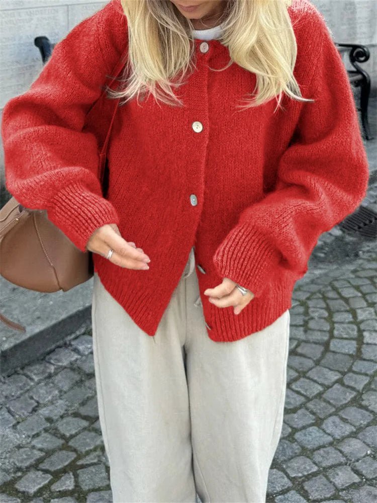 SOERA Freya Fuzzy Knit Cardigan - Sweaters & Cardigans -  Yellow S