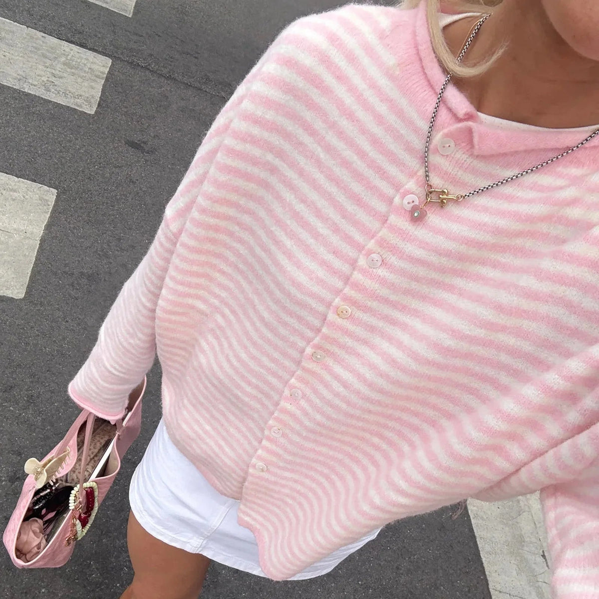 Sofia gestreifter Cardigan