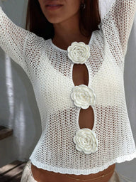 Marley Häkelblumen-Strandkleid