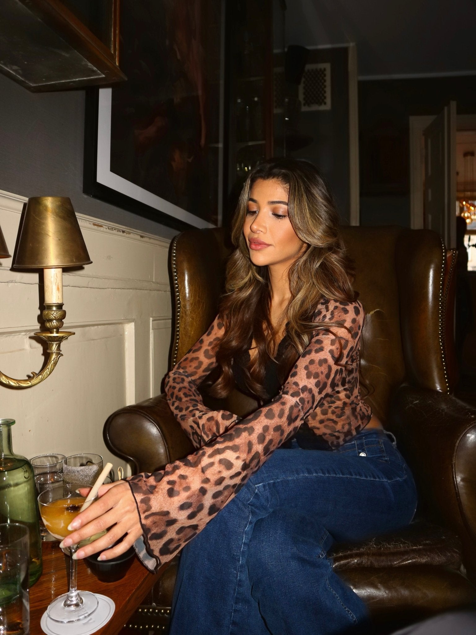 SOERA Valerie Leopard Mesh Top - Tops -  Leopard L