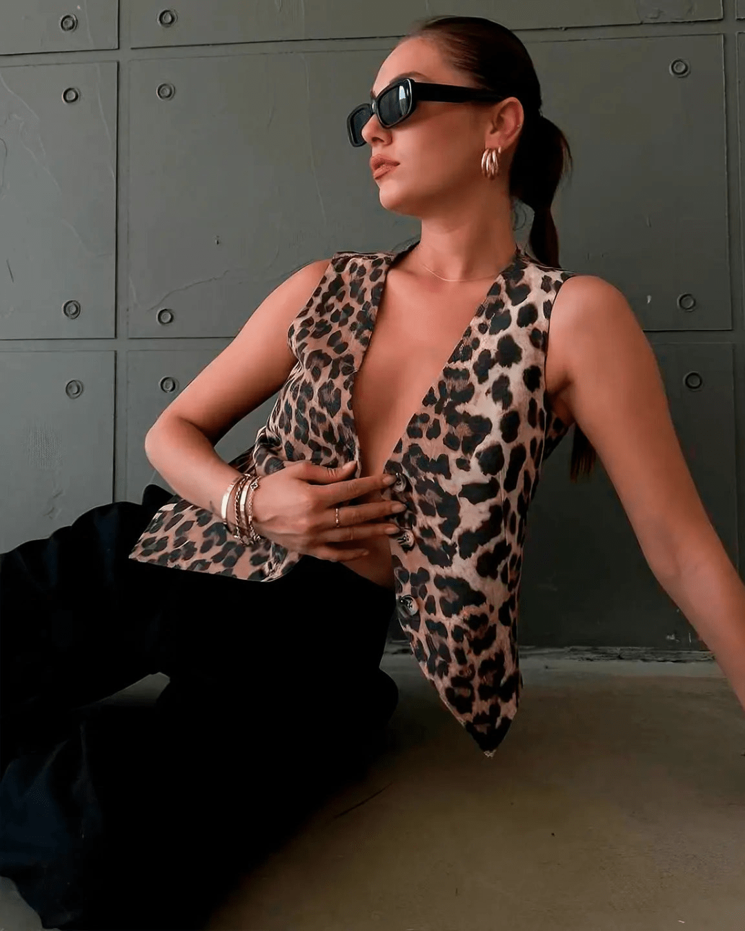 SOERA Vanessa Leopard Print Vest - Tops -  L