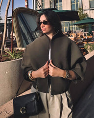 Zarina Zip Up Cropped Jacket